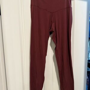 OFFLINE by Aerie Real Me Maroon High Waisted Leggings